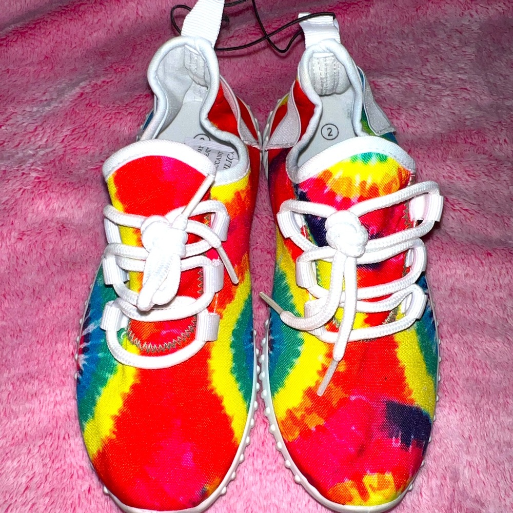 Rainbow Tie-Dye Sneakers Size 2